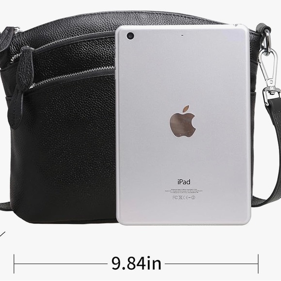 Heshe Crossbody Bag Leather Purse - Picture 8 of 13